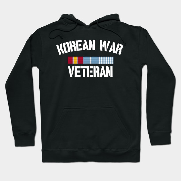 Korean War Veteran Pride Korea Service Ribbon Hoodie by Revinct_Designs